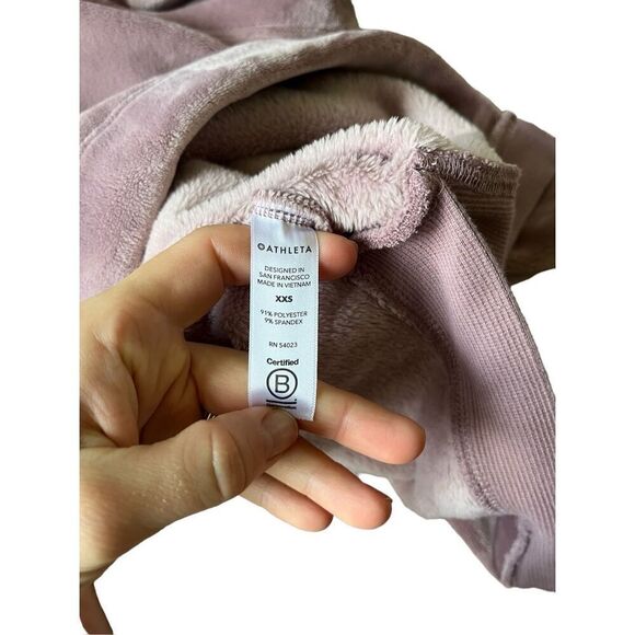 Athleta Double Cozy Karma Funnel Neck Top Size XXS Pink - Picture 9 of 9